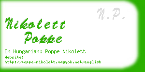 nikolett poppe business card